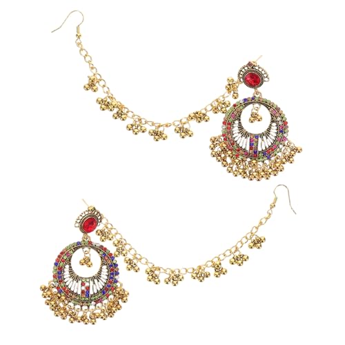 GALPADA 2 Paare Bunte Boho Ohrringe Damen Leichte Vintage Hohl Glockenanhänger Modischer Statement Schmuck für Party Reise Alltag von GALPADA