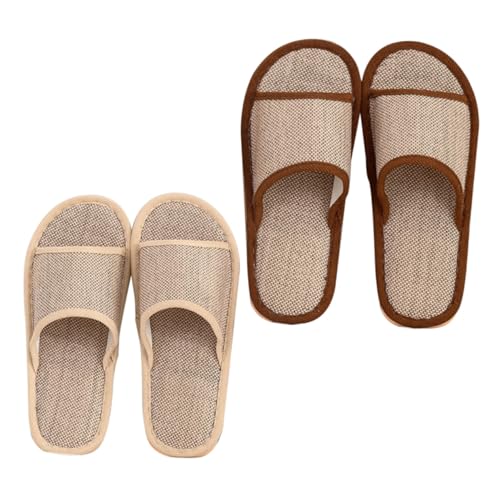 GALPADA 2 Paare Leichte Atmungsaktive Sommer-hausschuhe für Damen und Herren Rutschfeste Indoor Outdoor-pantoffeln mit Weichem Schaumstoffsohle Geeignet für Büro Zuhause und Freizeit von GALPADA