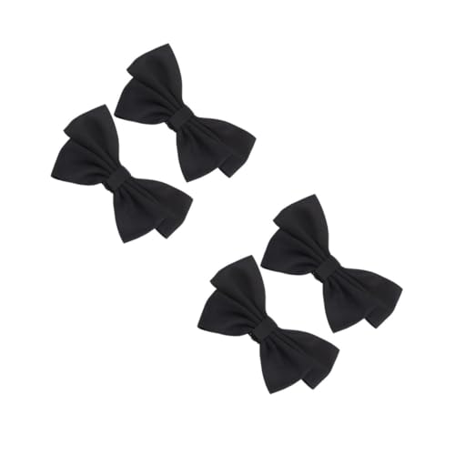 GALPADA 2 Paare Schleifen Schuhclips Elegante Bow Knot Schuhschnalle für Brautschuhe DIY Hochzeit Schuhdeko Schwarz Modische Schuh-charms Ersatz für Sandalen von GALPADA