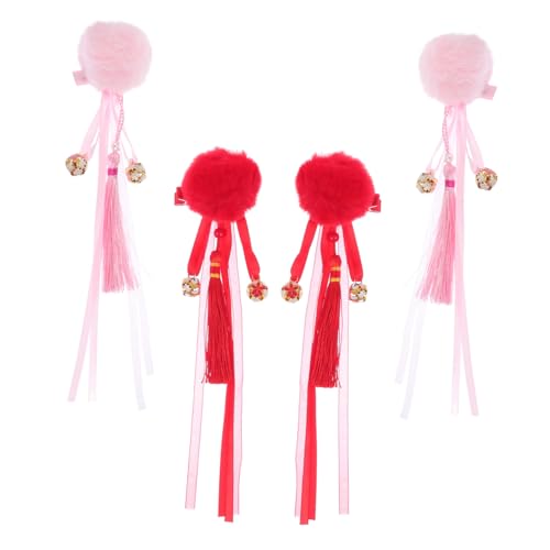 GALPADA 2 Paare Teiliges Hanfu Haarschmuck mit Quasten Chinesische Haarklammern für Mädchen Leicht und Sicher für Cosplay Geburtstag Festtage und Tägliches Tragen von GALPADA