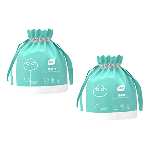 GALPADA 2 Rollen Einweg Gesichtstücher Dicke Weiche Reinigungstücher für Trockene und Nasse Anwendung Make Up Entferner Praktische Leichte Einmal Waschlappen für Unterwegs und Reisen von GALPADA