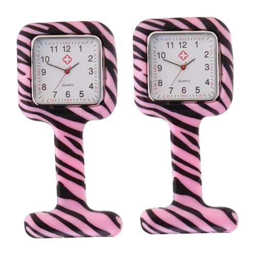GALPADA 2stücke Silikon Uhr Für Tragbare Quadratische Taschenuhr Mit Klarem Ziffernblatt Farbenfroh Und Praktisch Für Ärzte Und Pflegepersonal von GALPADA