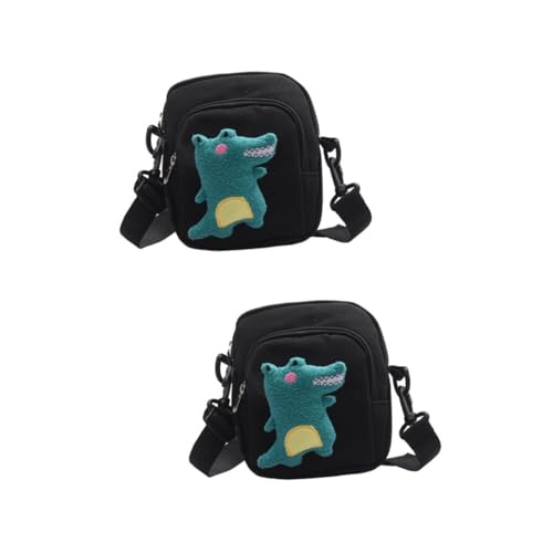 GALPADA 2stücke Mini Messenger Bag Im Dinosaurier Design Praktische Canvas Crossbody Tasche Für Damen Für Alltag Shopping Und Reisen Geeignet Für Handy Geldbörse Und Kosmetik von GALPADA