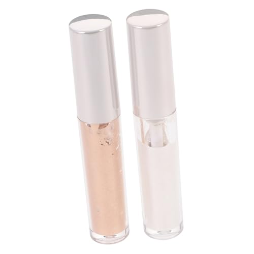 GALPADA 2 STÜCK Flüssiger Lidschatten mit Glitzer Flüssiger Highlighter Augen Make Up Langanhaltend Pigmentiert für Frauen für Party Hochzeit Alltag Sonnenuntergang Einhorn von GALPADA