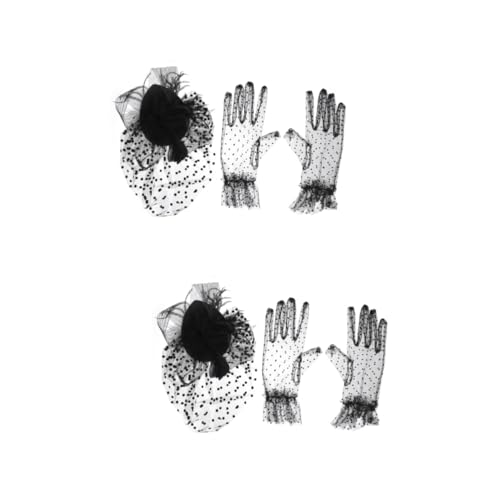 GALPADA 2sätze Stylisches Aus Handschuhen Und Hut Für Frauen Elegante Tanzhandschuhe Und Außergewöhnliches Kopf-accessoire Für Partys Und Besondere Anlässe GALPADA 2sätze Stylisches Aus Handschuhen Und Hut Für Frauen Elegante Tanzhandschuhe Und Außergewöhnliches Kopf-accessoire Für Partys Und Besondere Anlässe von GALPADA