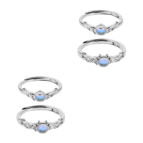 GALPADA 2 Sätze Paar Ringe Eheringe Frauen Ringe Verlobungsringe Ringe Für Paare Ringe Für Damen Eierring Herzring Opalring Für Frauen Paar Abstandsringe Verstellbar Kupfer 2 Stück * 2 von GALPADA