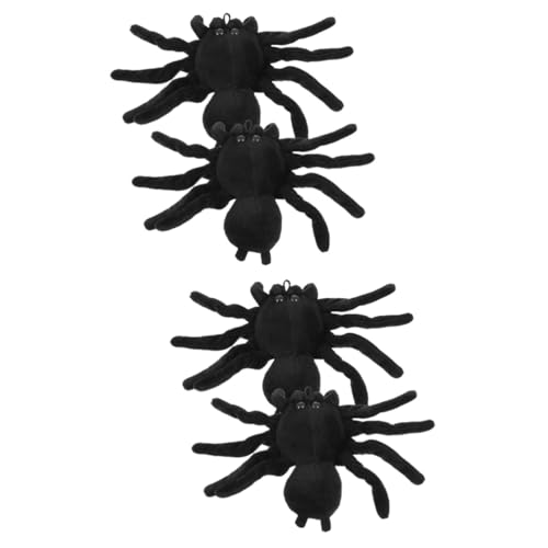 GALPADA 2 Sätze Spinnenbrosche Anhänger Plüsch-spinnenbrosche Niedliche Spinnenbrosche Tierbrosche Spinnenfänger Halloween Deko Süße Spinnenbrosche Tier Brosche Black 2 Stück * 2 von GALPADA