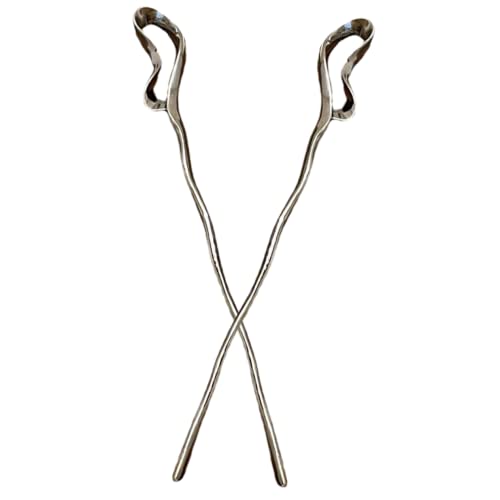 GALPADA 2 Stck Chinesische Haarstäbe Teiliges Metall Haarschmuck Unregelmäßiges Design Haarnadeln für Damen Vielseitig für Hochzeiten Partys Alltag Geeignet von GALPADA