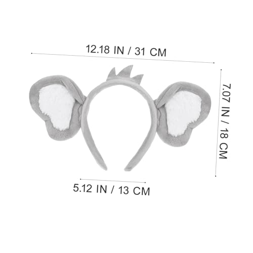 GALPADA 2 Stck. Koala Ohren Haarreif Light Grey Leichtes Cartoon Stirnband Niedlicher Haarschmuck für Damen Perfektes Accessoire für Karneval Halloween und Party Bequemer Haarreifen mit von GALPADA
