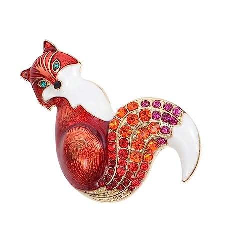 GALPADA 2 Stk Brosche Korsage Schmuck Geschenke tierische Brustnadel one piece kleidung one piece klamotten tiermotive Retro-Brustklammer Kleidungszubehör Strickjacke Stift rot von GALPADA