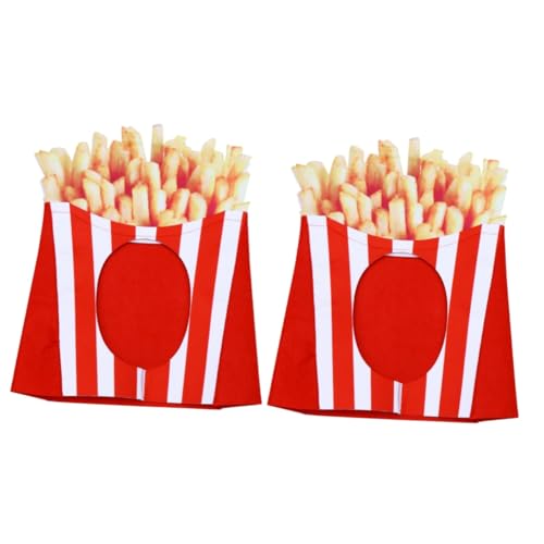 GALPADA 2stücke Lustiger French-fries-hut Für Cosplay Und Food-partys Dekorative Kopfbedeckung Rot Accessoire Für Kostüme Und Humorvolle Anlässe von GALPADA