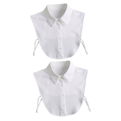 GALPADA 2stücke Fake Collar Aus Chiffon Für Damen Eleganter Spitzenkragen Abnehmbar Und Vielseitig Kombinierbar Für Verschiedene Oberteile Und Anlässe von GALPADA