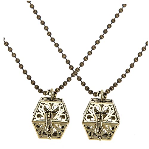GALPADA 2 Stück Aromatherapie Anhänger Vintage Hohl Anhänger Halskette Damen Aromaduft Diffusor Schmuck für Frauen mit Kette und Offenem Medaillon GALPADA 2 Stück Aromatherapie Anhänger Vintage Hohl Anhänger Halskette Damen Aromaduft Diffusor Schmuck für Frauen mit Kette und Offenem Medaillon von GALPADA