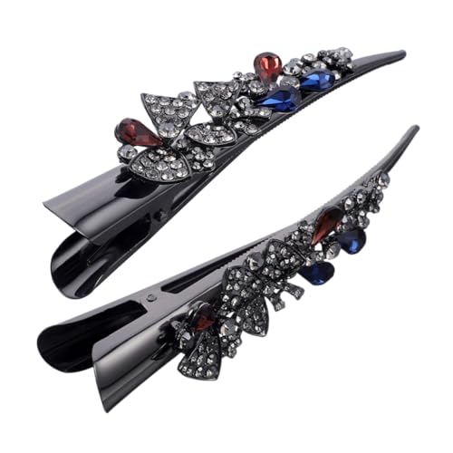 GALPADA 2 Stück Bling Strass Haarklammer Vintage Metall Haarklammer mit Funkelnden Kristallen Große Dekorative Haarspange für Frauen Vielseitig für Alltag und Besondere Anlässe Geeignet von GALPADA