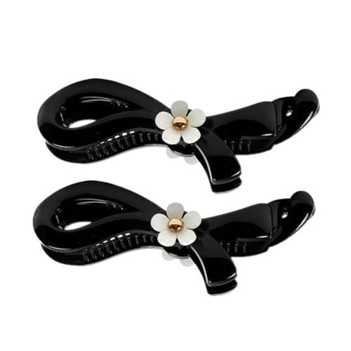 GALPADA 2 Stück Blumen Bananen Haarklammern für Damen Eleganter Rutschfester Haarclip Langlebiger Haarklammer Pferdeschwanzhalter für Partys Hochzeiten und Alltag von GALPADA