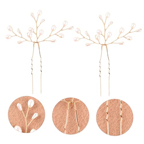 GALPADA 2 Stück Braut Haarschmuck Haarspangen mit Perlen Haarnadeln für Hochzeiten und Besondere Anlässe Vintage Haaraccessoires für Damen Handgefertigt von GALPADA