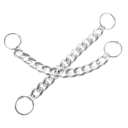 GALPADA 2 Stück DIY Schuhketten Charms für Clogs Sandalen Dekorative Silberne Perlenkette Individuell Gestaltbar für Schuhe mit Löchern Modischer Schuhschmuck für Damen Herren von GALPADA