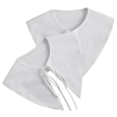GALPADA Frühling Herbst Kleiner Schal Fake Collar 2pcs Fake Collar Abnehmbar Faux Collar Damen Bequemes Baumwollmaterial von GALPADA