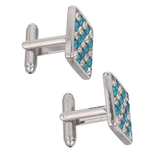 GALPADA 2 Stück Farbige -Zirkon Manschettenknöpfe Hemdknöpfe für Manschetten Manschettenknöpfe mit Nieten Business Männer Hemdknöpfe Legierung von GALPADA