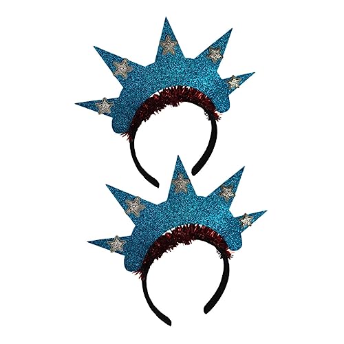 GALPADA 2 Stück Freiheitsstatue Stirnbänder für Unabhängigkeitstag Dekorative Party Accessoires für Robuste Bequeme Haarreifen Leuchtenden Farben für Feiern und Veranstaltungen von GALPADA