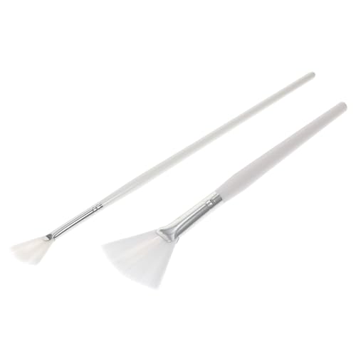 GALPADA 2 Stück Gesichtsmaske Pinsel Professionelle Applikatoren für DIY Hautpflege Langer Griff Kurzer Griff Leicht zu Reinigen und Wiederverwendbar für Masken und Lotionen von GALPADA