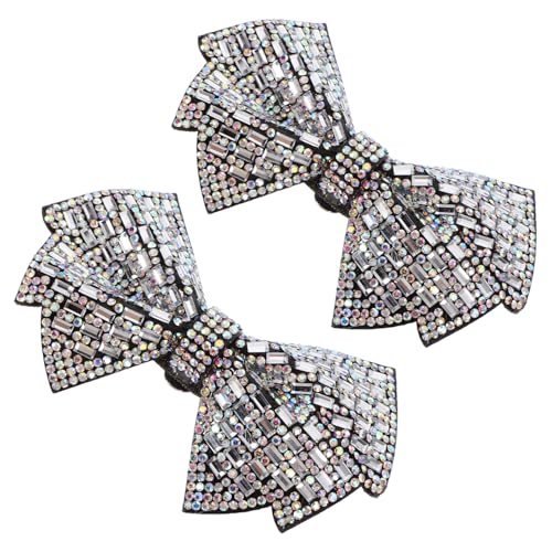 GALPADA 2 Stück Glitzernde Schleifen Schuh Charms mit Strasssteinen Abnehmbare Schuhdekoration für Damen Hochzeits und Partyaccessoires für Schicke Schuhe von GALPADA