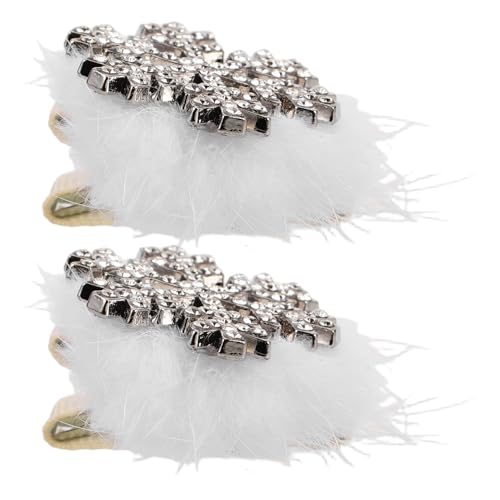 GALPADA 2stücke Plüsch Schneeflocken Haarspangen Mit Strass Glitzernde Haarschmuck Für Weihnachten Haaraccessoires Für Und Mädchen von GALPADA