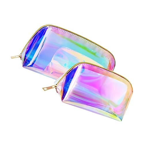 GALPADA 2 Stück Großes Teiliges TPU Kosmetikset Transparent Makeup Tasche für Damen Reise Kulturbeutel Vielseitig Langlebig Praktisch für Alltag und Urlaub von GALPADA