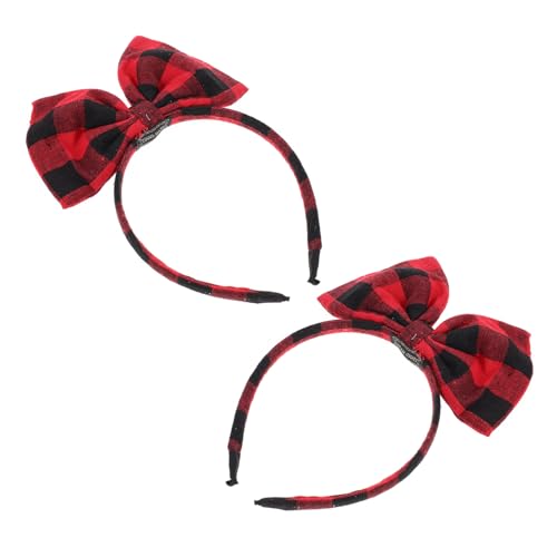 GALPADA 2 Stück Haarreifen mit Großem Schleifen Design Weiche Stoff Bowknot Haarschmuck für Mädchen Party und Cosplay Stirnband Langlebig und von GALPADA