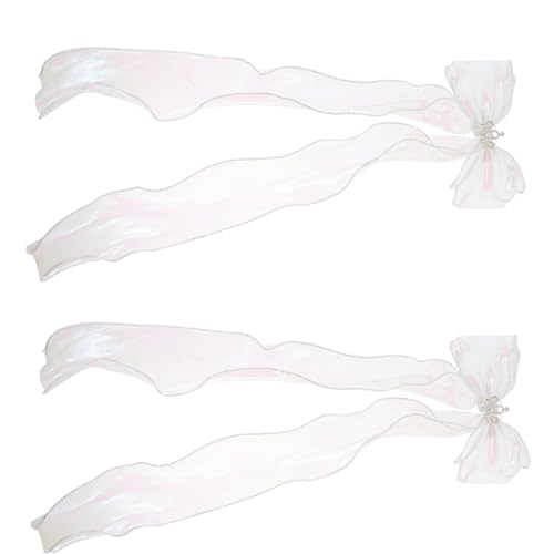 GALPADA 2 Stück Haarschleifen mit Spitzenband und Funkelnder Dekoration Lange Schleifen Haarspangen für Mädchen Modische Haarschmuck Clips für Verschiedene Frisuren von GALPADA