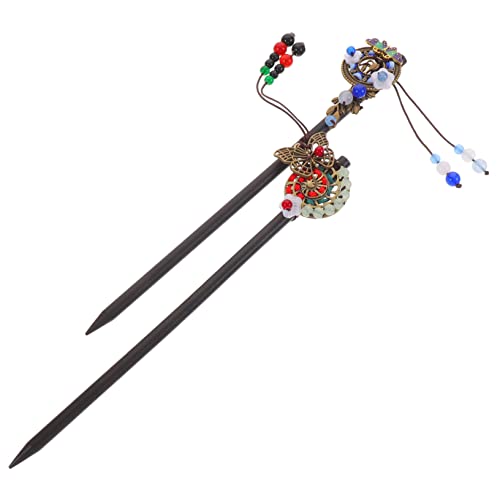 GALPADA 2 Stück Haarschnecken für Damen Chinesische Haarnadeln Schmetterlingsdesign Dekorative Haarschmuck mit Quaste für Hochzeiten und Partys von GALPADA