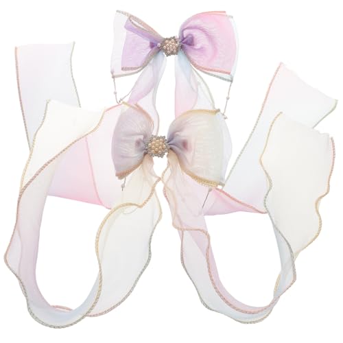 GALPADA 2 Stück Haarspangen Schleife Damen Haarklammern aus Premium stoff Leicht und Langlebig für Alltag Hochzeit Party Schule Mädchen Zubehör von GALPADA