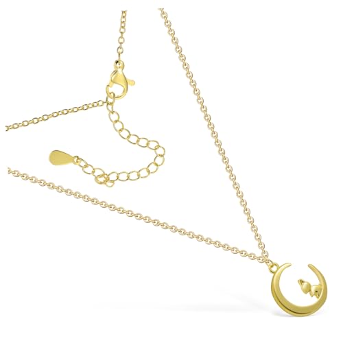 GALPADA 2 Stück Halsketten Damen Kupfer Mondhase Anhänger Retro Stil Schmuck Geschenk für Frauen Teenager Mädchen Alltag Party Hochzeit von GALPADA
