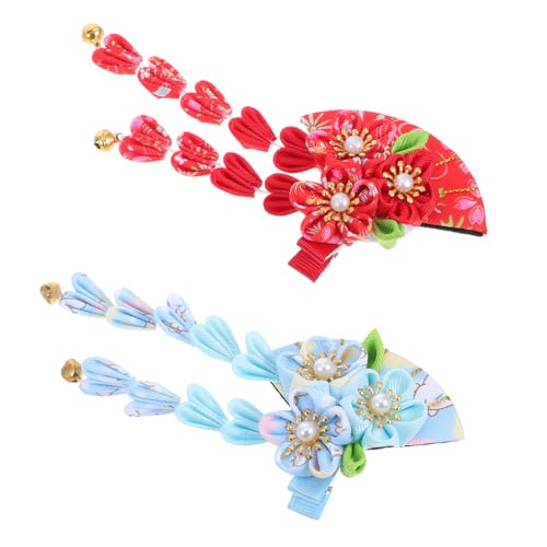 GALPADA 2 Stück Handgefertigte Japanische Haarnadeln mit Quaste Traditionelle Kimono Haarspangen im Authentischer Geisha Stil Vielseitige Haarschmuck Accessoires für Frauen von GALPADA