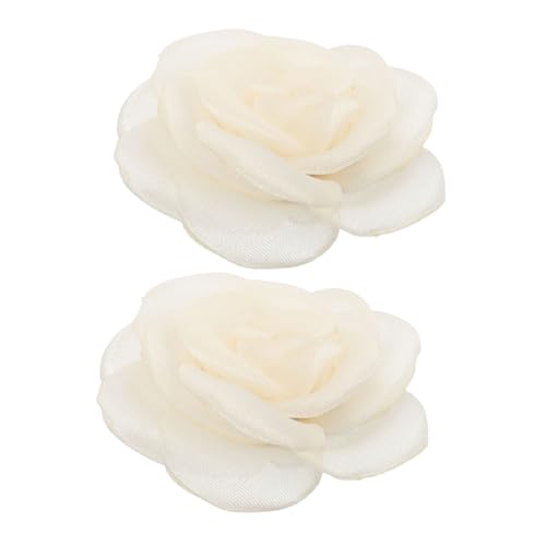 GALPADA 2 Stück Handgefertigte Rosenblüten Schuhclips Stoff Abnehmbare Dekoration für High Heels Vielseitige Schuhaccessoires für Hochzeit Party und Alltag von GALPADA