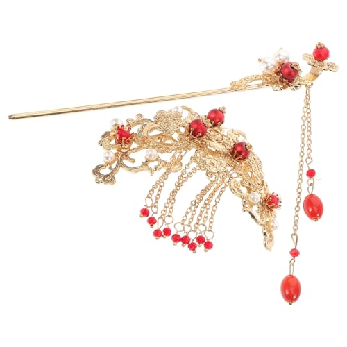 GALPADA 2stücke Chinesische Stil Retro Haarnadeln Mit Perlen Blumen Haarspangen Für Frauen Klassische Haar Clips Für Cosplay Party Hochzeit Fotografie Reisen von GALPADA