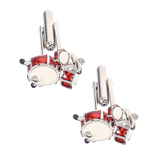 GALPADA 2 Stück Herren Manschettenknöpfe Set Trommel Design Stilvolle Cufflinks für Hochzeiten Business und Anlässe Langlebig und Leicht für Männer und Frauen von GALPADA