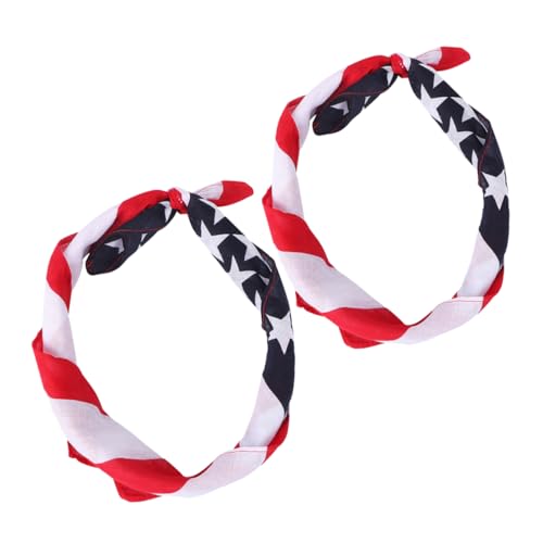 GALPADA 2stücke Patriotische Bandanas Multifunktionale Kleine Halstücher Für Kopfbedeckungen Und Outdoor-aktivitäten Für Und Kreative Projekte von GALPADA