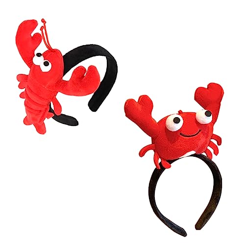 GALPADA 2stücke Krabben Hummer Kopfschmuck Kreative Haaraccessoires Party Zubehör Für Junge Mädchen Und Erwachsene Karneval Kostümaccessoires von GALPADA