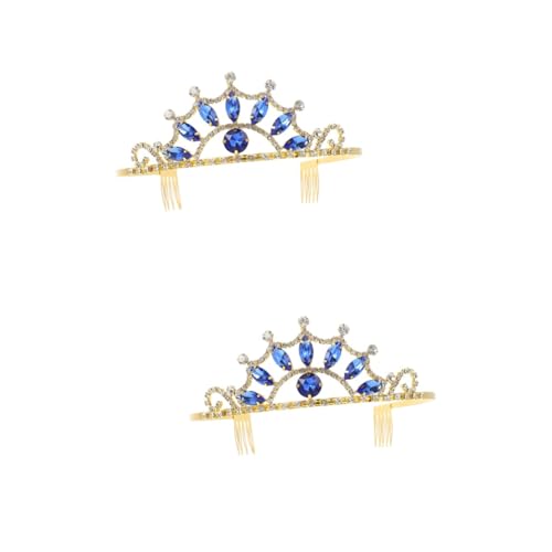 GALPADA 2stücke Girls Birthday Rhinestone Tiara Elegante Kristallkrone Für Frauen Und Mädchen Für Hochzeiten Geburtstagsfeiern Fotografie Und Besondere Anlässe von GALPADA