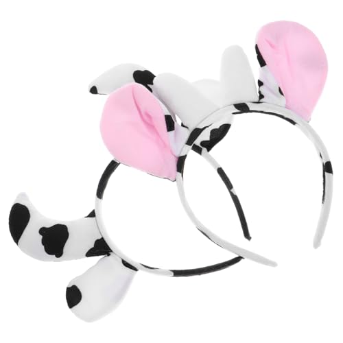 GALPADA 2stücke Niedliches Kuhohren-stirnband Für Cartoon Tierohren Kopfschmuck Für Halloween Kostümpartys Und Verkleidungen Spaßiger Haarschmuck Für von GALPADA