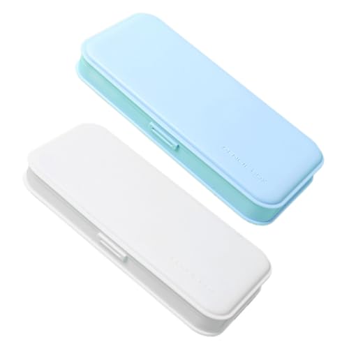 GALPADA 2 Stück Langlebiges Federmäppchen aus Mattem Pp Material Großer Stauraum Stiftebox für Schüler Robuster Stiftehalter Praktisches Schreibwaren Organizer für Zufällige Farbe von GALPADA