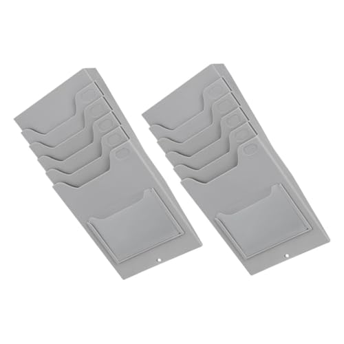 GALPADA 2 Stück Materialkartenhalter Wandmontage Steckplätze Vertikaler Kartenständer Organizer für Mitarbeiter Ausweise Hotel Schlüsselkarten Büro von GALPADA