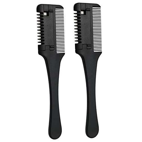 GALPADA 2 Stück Messer Haarschnittkamm Styling Effilierkamm Zum Schneiden Effilierrasiermesser Schneidkamm Haartrimmkamm Rasierkamm Haarschneiderkamm Haarausdünnungswerkzeuge von GALPADA