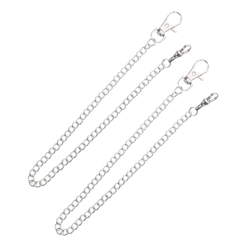 GALPADA 2 Stück Metall Taschenuhrenkette mit Karabinerhaken Langlebig für Herren Weste Jeans Geldbörse Elegant und Retro für Alltag und Festliche Anlässe von GALPADA