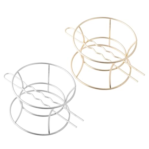 GALPADA 2 Stück Metallic Haarschmuck Haarnadeln in Schalenform Langlebige Haarklammern für Natürliche Hochsteckfrisuren Gold und Silber Geeignet für Damen Festliche Anlässe und Alltag von GALPADA
