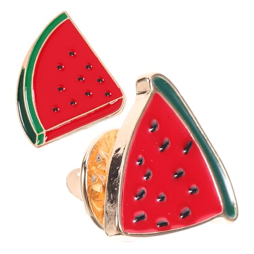 GALPADA 2 Stück Modische Wassermelonen Broschen aus Legierung Damen Cartoon Anstecknadeln für Kleidung und Rucksack Sommer Lapel Pins mit Filigraner Verarbeitung und Einfacher Befestigung von GALPADA