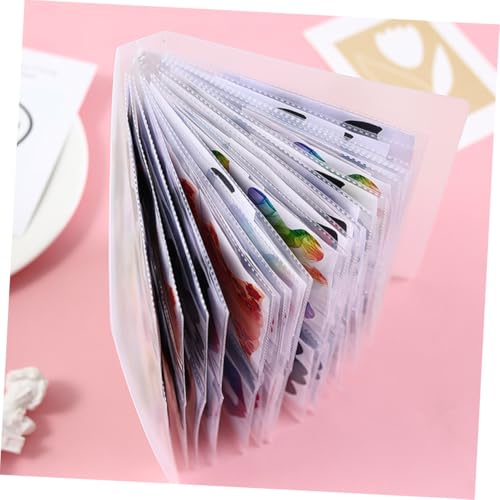 GALPADA 2 Stück Nagelsticker Aufbewahrungsbuch mit Fächern Transparentes Sammelalbum für Fingernagel Sticker und Nail Art Deko Kompakt und Tragbar für Nagelstudio und Zuhause von GALPADA
