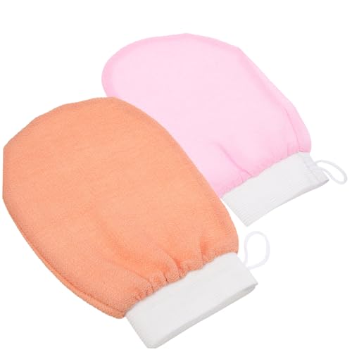 GALPADA 2 Stück Peeling Handschuhe aus Leichtem Material Sanftes Duschhandschuh zur Hautreinigung und Massage für Körperpeeling Rückenschrubber für Mädchen Hautfreundlich Bequem von GALPADA
