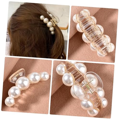 GALPADA 2 Stück Perlen Haarspangen Mittelgroß Haarklammern Damen Haarschmuck Alltagsclip für Styling und Alltagsschmuck Geeignet für Waschen Kochen Make Up Routine von GALPADA